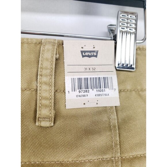 Levis Relaxed Fit Cargo Pants Mens 31x32 Tan Cotton Chino High Rise Tapered Leg - Picture 6 of 11